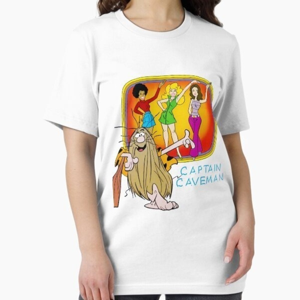 Cool Retro Captain Caveman Comic Character  T Shirt